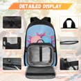 thumbnail image 3 of KUIFORTI Axolotl Blue Bookbag with Lunch Bag, 4Pcs Kids Backpack Set for Elementary Primary Middle School Boys, Cool School Bag with Pencil Pouch Water Bottle Sleeve, 3 of 7