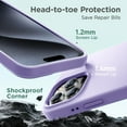 thumbnail image 5 of Designed for iPhone 16 Pro Case, Silicone Ultra Slim Shockproof Protective Phone Case with [Soft Anti-Scratch Microfiber Lining], 6.3 inch, Clove Purple, 5 of 11