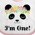 thumbnail image 4 of Inktastic First Birthday Panda 1 Year Old Girl Girls Baby Bib, 4 of 4