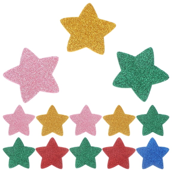 Clispeed Durable Eva Foam Star Stickers Assorted Colors for DIY 15Pcs