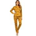 thumbnail image 2 of Racifhz Family Matching Pajamas Halloween Loungewear Set Long Sleeve Sleepwear Top and Pants Cozy Holiday Nightwear Matching PJs for Family Halloween Gifts and Autumn Fall Decor, Women Size:XL, 2 of 6