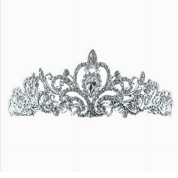HEVIRGO Crown, Women Shiny Luxury Rhinestone Bridal Princess Hair Tiara Crown Headband for Wedding