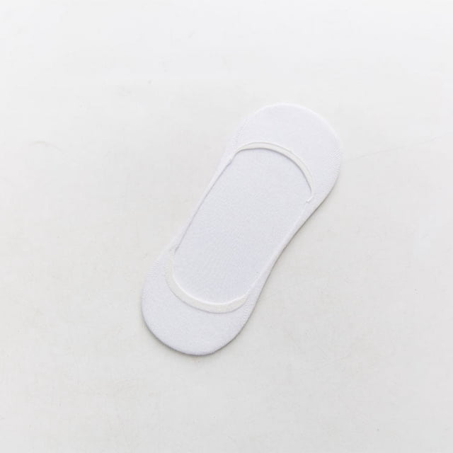 Nvzi 10 pares de calcetines invisibles para mujer, antideslizantes, de corte bajo, para uso informal y formal, suaves y elásticos, color blanco