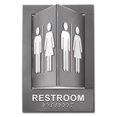 thumbnail image 3 of Advantus 91098 6 x 9 in. Restroom Pop-Out ADA Sign - Tactile Symbol & Braille, Plastic - Gray & White, 3 of 3