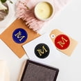 thumbnail image 3 of Initial Alphabet M Wax Seal Stamp Vintage Botanical Leaves Letter Sealing Wax Stamps 30mm Removable Brass Stamp Head with Wood Handle, 3 of 9