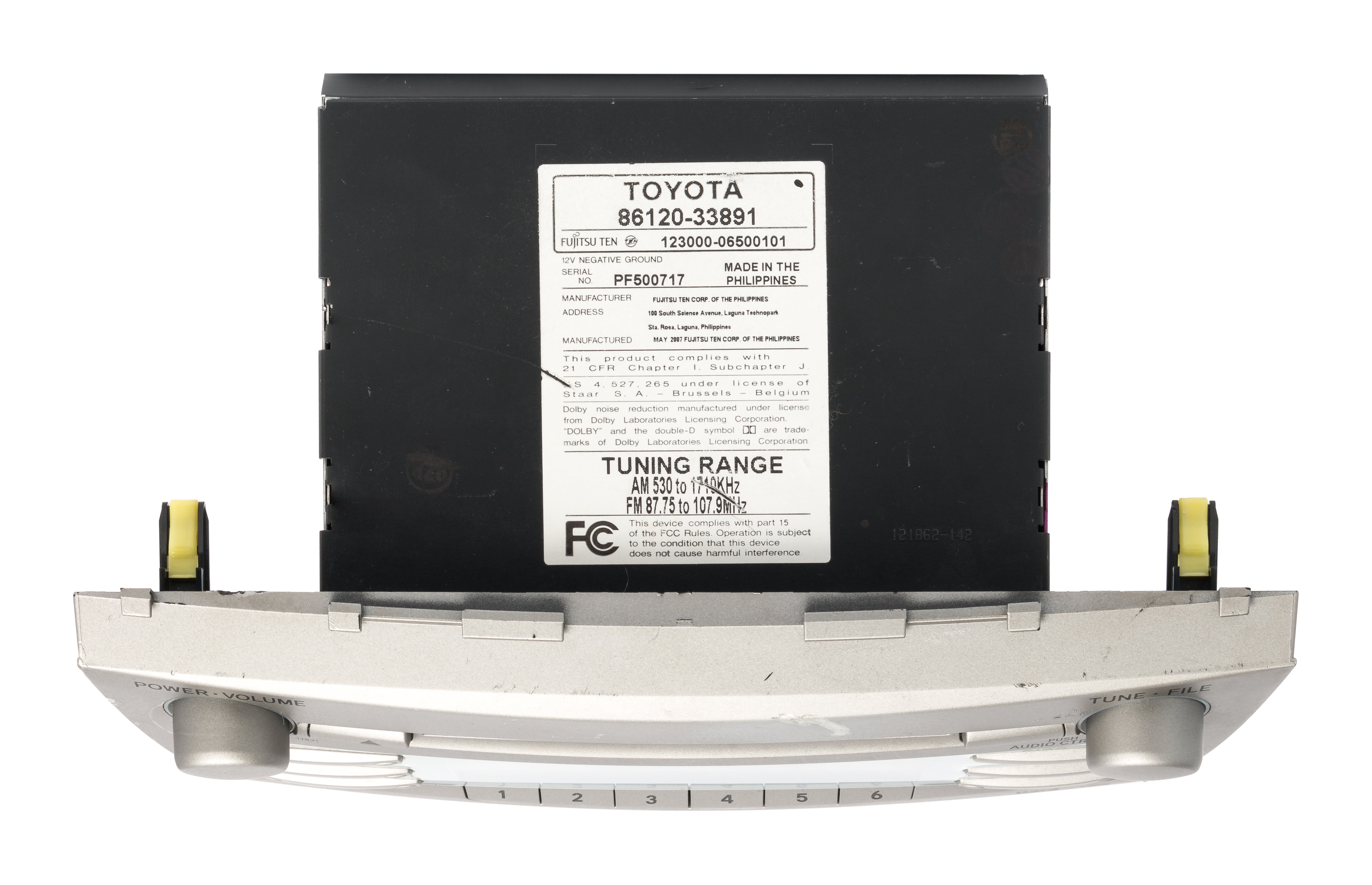 Restored 2007-2009 Toyota Camry AM FM Receiver w Single-Disc CD Player 11831 86120-33891 (Refurbished)