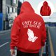 thumbnail image 1 of WILLBEST Sudaderas De Hombre Sudadera con Capucha Informal con Diseño Estampado De Dios para Hombre, Jersey De Manga Larga, Cómoda para Uso Diario Mediana​​, 1 of 6