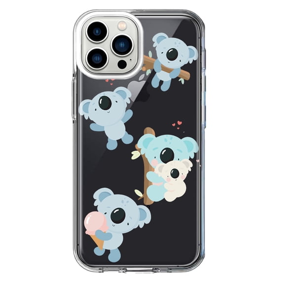 Mundaze - Case for Apple iPhone 12 Pro Max Slim Shockproof Hard Shell Soft TPU Heavy Duty Protective Phone Cover - Cute Koala Friends