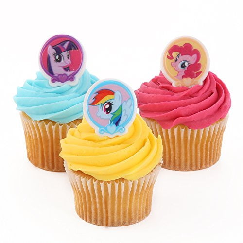24 Cupcake Cases, 24 Cake Toppers My Little Pony Cupcake Set Birthday Party 