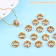 thumbnail image 7 of 40pcs 12mm Rhinestone European Spacer Beads Diamond Crystal Charm Beads Rondelle Loose Beads with 8mm Large Hole for DIY Bracelet Crafts Jewelry Making, KC Golden, 7 of 7