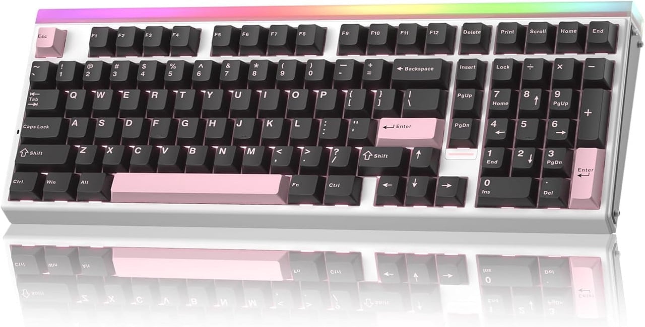 Restored AULA Hero 99 RT Mechanical Keyboard 0.005mm RT RGB Neon Light Box Hot-swappable Customized Wired Keyboard Specially Designed for Professional-Grade Gaming and E-Sports