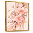thumbnail image 2 of Designart "Contemporary Pink Cherry Blossom Lines VI" Cherry Floater Framed Canvas Prints, 2 of 5
