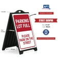 thumbnail image 2 of M&T Displays Black Street SignPro Board, Weatherproof A-Frame Sidewalk Curb Sign with 2 24x36 inch Matt Laminated Anti-Glare PARKING LOT FULL Sticker Signs, Folding Portable Double Sided, 2 of 8