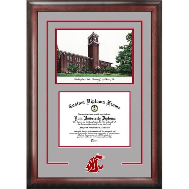 Campus Images WA996SG Washington State University Spirit Graduate Frame with Campus Image
