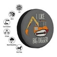 thumbnail image 4 of Sikiie I Like Big Digger PVC Leather Spare Tire Wheel Cover Spare Tire Cover, for Car Truck SUV Camper Trailer Universal Fit(14-17in)-15 inch, 4 of 6