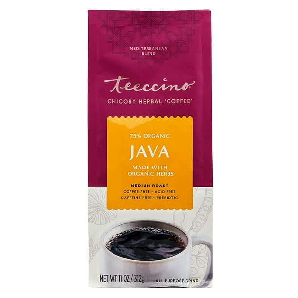 Teeccino Chicory Herbal Coffee Java Medium Roast Caffeine Free 11 Oz Pack Of 2 Walmart Com Walmart Com