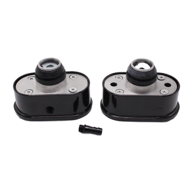 Respiradero de la tapa de la válvula,Kit combinado de tapa de válvula de aluminio y respiradero para PCV,Kit de válvula de ventilación de aluminio negro ovalada con aletas,Tapas de