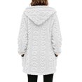 thumbnail image 4 of Utoimkio Women's Winter Long Fleece Jackets Warm Zip Up Hoodie Long Sleeve Sweater Coat Fall Winter Warm Outwear Size S-3XL, 4 of 8