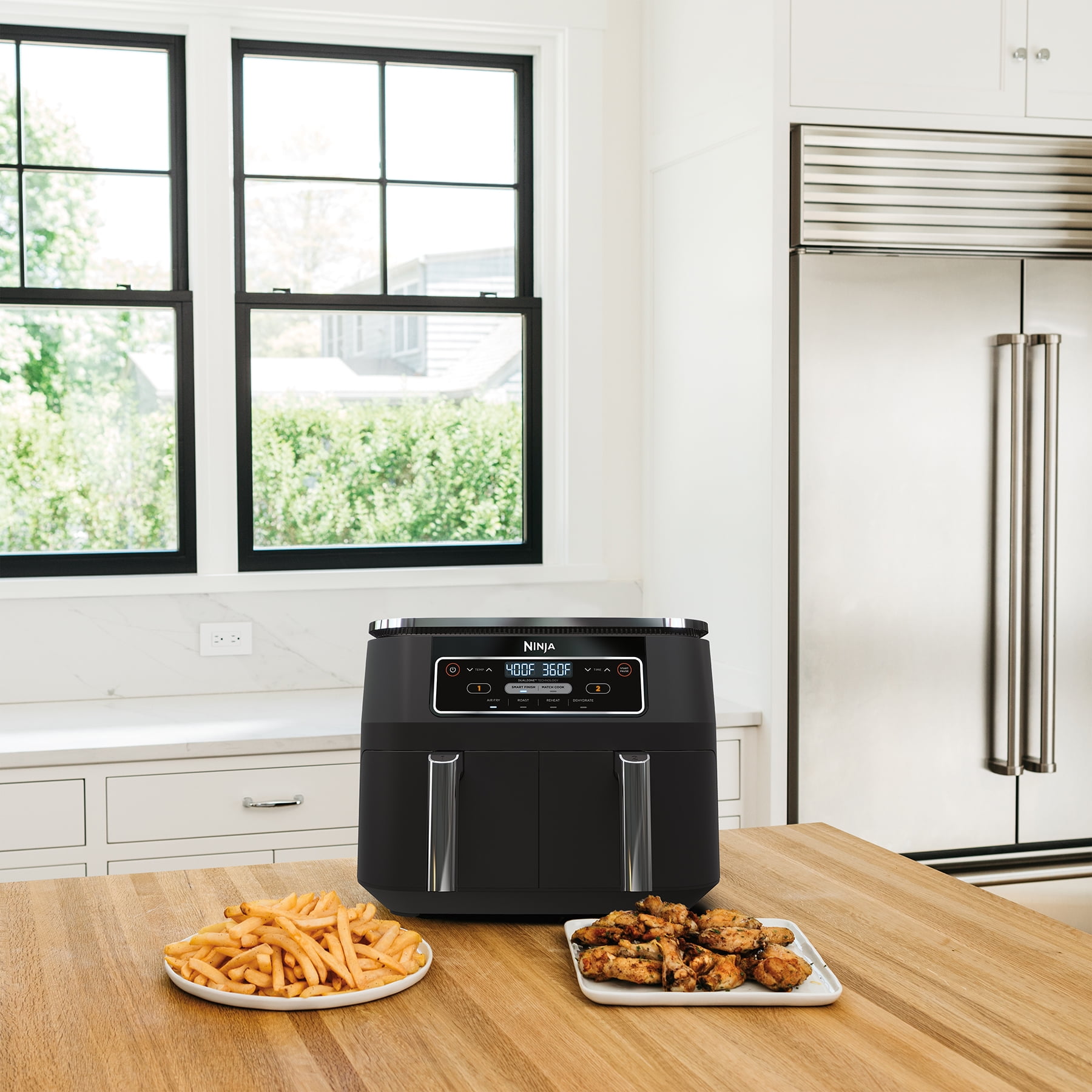  Ninja DZ100 Foodi 4-in-1, 8-qt, 2-Basket Air Fryer with  DualZone Technology, Renewed, DZ201, Ninja DZ201- 8-Quart : Home & Kitchen