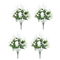 thumbnail image 4 of 4 piezas de rosas artificiales para decoración de mesa, ramo floral decorativo para jardín y hogar., 4 of 8