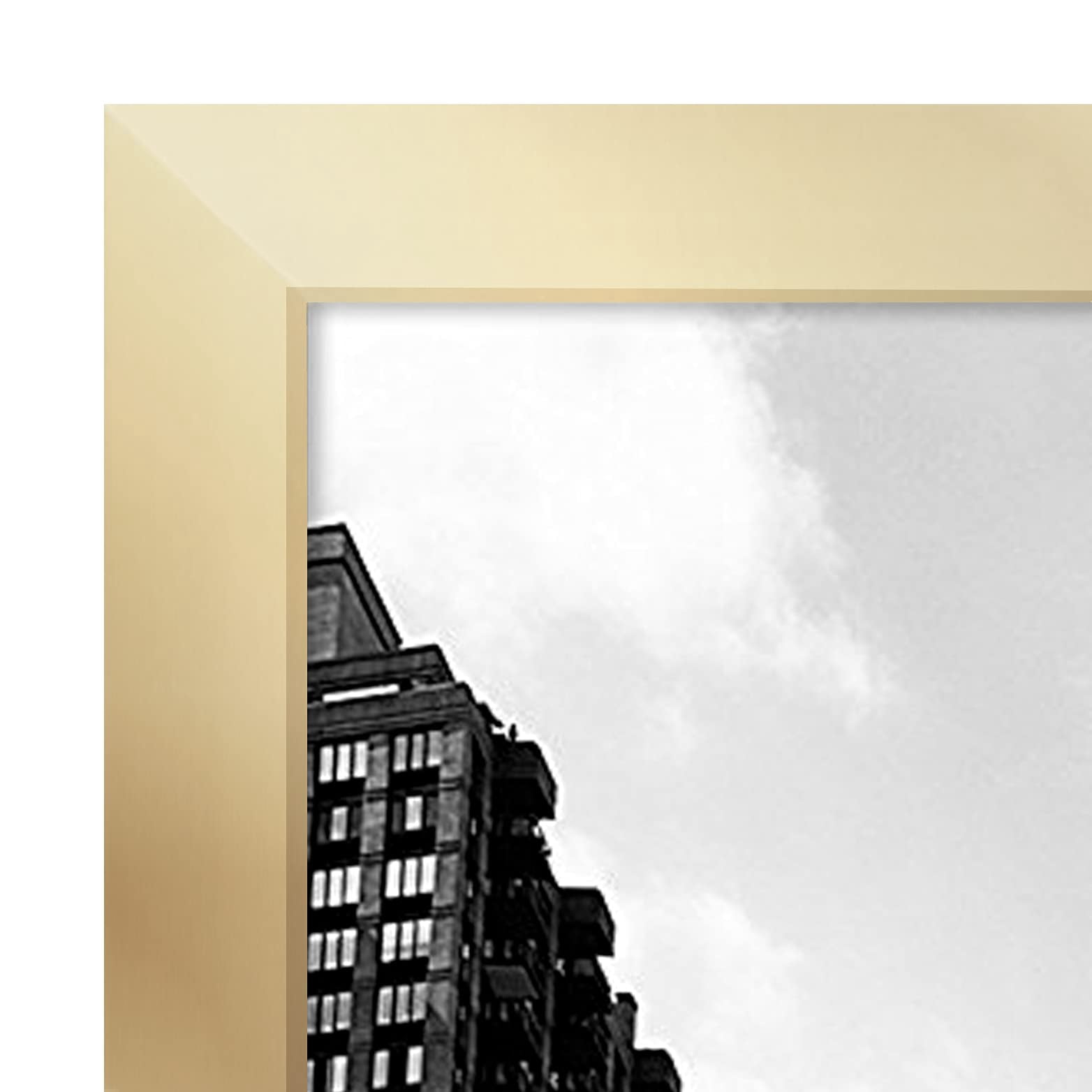 Americanflat 11x17 Picture Frame, MDF wood and shatter-resistant glass, portrait and landscape display, Gold