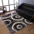 thumbnail image 2 of Rugsotic Carpets USK00035T1402A11 6 x 9 ft. Hand Tufted Shag Polyester Abstract Area Rug - Grey Black, 2 of 4