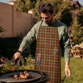 thumbnail image 4 of Brown Red Yellow Plaid Checkered Pattern Apron-Garden Aprons for Women with Pockets-Cotton Linen Waterproof Kitchen Cooking Gardening Aprons Adjustable for Kitchen,Cooking,BBQ and Salon 33x27 Inch, 4 of 7
