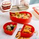 thumbnail image 4 of Caja de Almuerzo Portátil de 2 Capas, Embalaje de Refrigerios de Frutas de Comida, Fácil de Limpiar Y Llevar Caja de Bento Contenedor de Almacenamient rojo Macarena Porta almuerzo portátil, 4 of 8