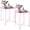 Pink, variant on End Table Set of 2, Outdoor Side Table, Small Patio Table Metal Side Table, Round Folding Side Table, for Outdoor and Living Room,Green