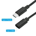 thumbnail image 3 of Cable de extensión Type C de Uxcell con interruptor ON/OFF y adaptador de cables de alimentación con indicador LED negro, 3 of 5