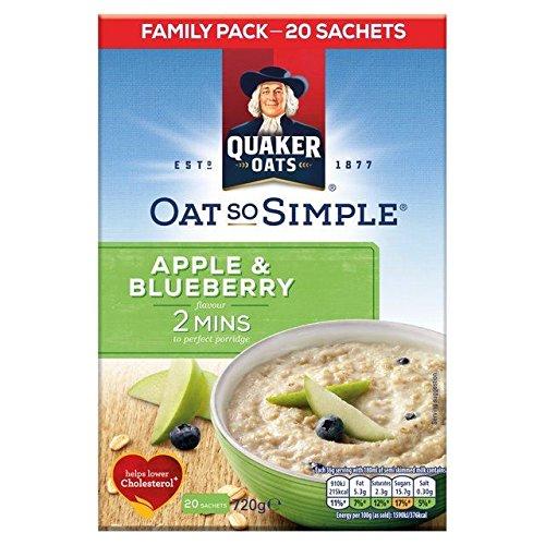 Quaker Oat So Simple Family Pack Apple & Blueberry - 20 x 36g (1.59lbs ...