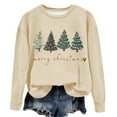 thumbnail image 4 of Titcea Christmas Sweatshirts for Women Long Sleeve Crew Neck Christmas Tree Print Shirts Loose Comfort Casual Tops, Gifts for Her, 4 of 4