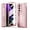 Pink, variant on MonsDirect for 7.6 inch Samsung Galaxy Z Fold 2 5G 2020 Case, Mechainical Gear Clear Plating Frame Hard PC Back Shell With Screen Protector, Slim Folding Hinge Protection for Galaxy Z Fold 2, Black