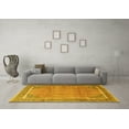 thumbnail image 3 of Ahgly Company Indoor Square Persian Yellow Traditional Area Rugs, 6' Square, 3 of 4