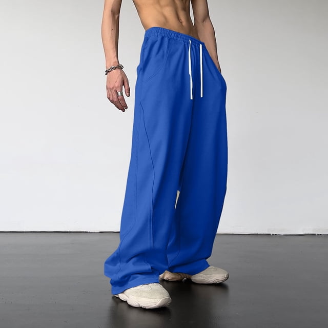 Pantalons Décontractés pour Femmes, Taille Haute, Jambes Larges, Design Polyvalent pour Usage Quotidien et Style de Rue sur Plateformes
