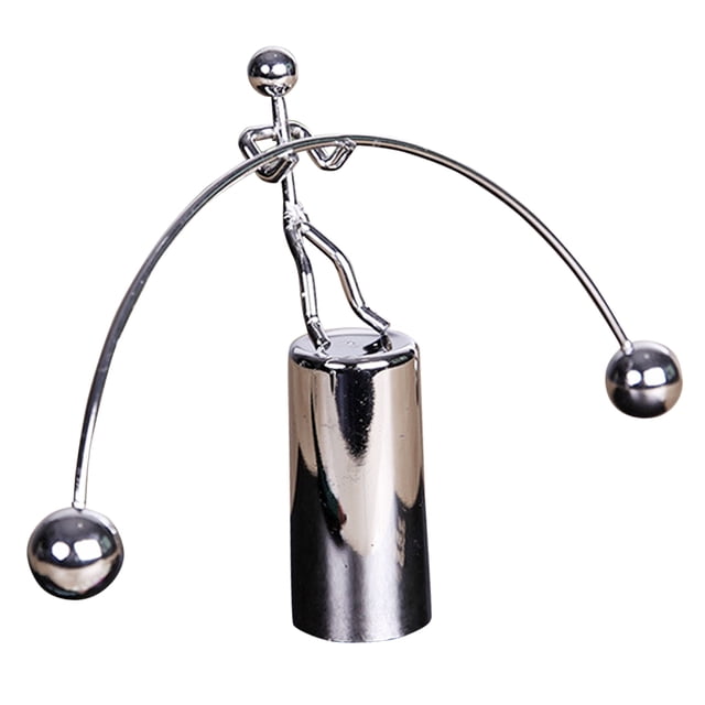 Moyic 1 Uds. Columpio de juguete de equilibrio, juguete de equilibrio de acero, decoración de vaso giratorio de escritorio, levantador de Decoración del hogar