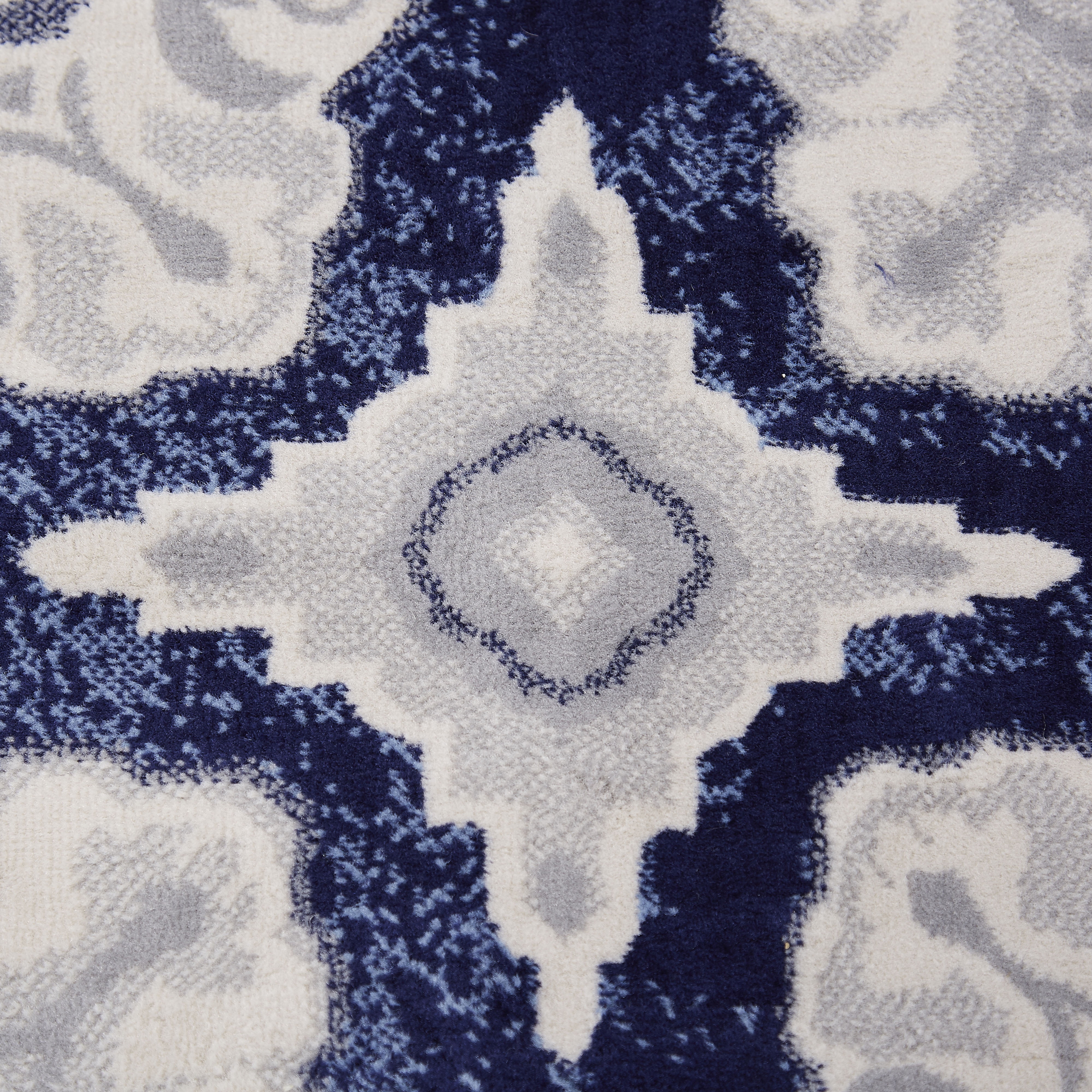 Home Dynamix Tremont Salem Transitional Medallion Area Rug, Navy Blue/Ivory, 5'2" Round