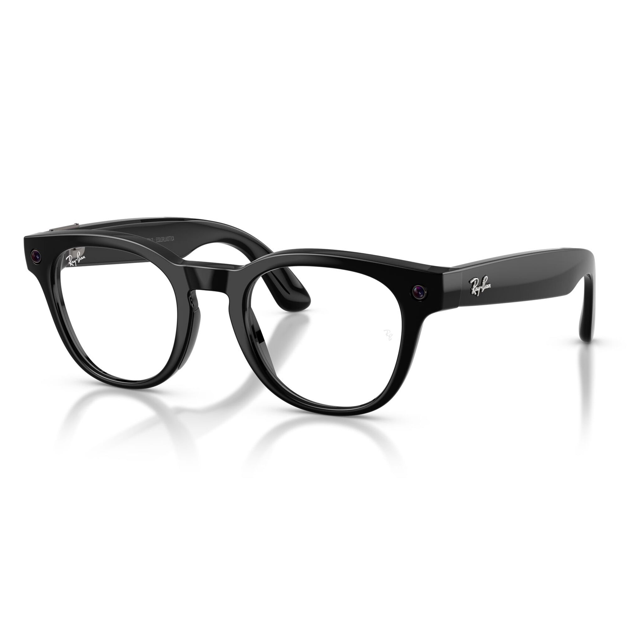 Ray-Ban Unisex Size 54 AI Smart Meta Gen 2 Blayzer Glasses with Charging Case, Transparent Dark Olive/Clear