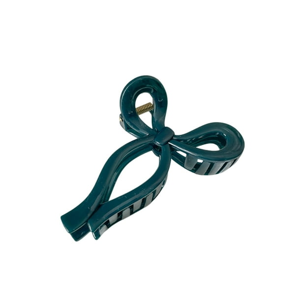 Sonducket Accesorios de pinza para el pelo con lazo grande para mujer, pinzas de tiburón acrílicas, pasadores de agarre para cola de caballo, Accesorio para el cabello Verde