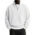 thumbnail image 4 of Fewfanhot Sweatshirts for Men 1/4 Zip Pullover Sweatshirt Long Sleeve Mock Neck Sweater Knit Golf Workout Work, 4 of 6