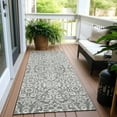 thumbnail image 6 of Addison Rugs Chantille Indoor/Outdoor Traditional Damask Gray Washable Runner Rug, 2'3" x 7'6", 6 of 6