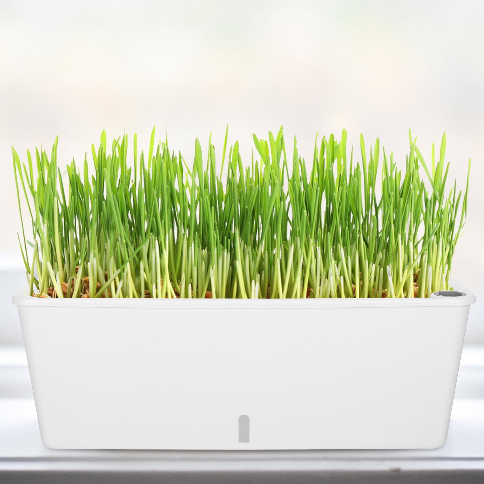 Masteelf Self-Watering Flower Pot With Drainage System Rectangular Indoor Vegetable Pot Garden Balcony Flower Box Outdoor Flower Pots Windowsill Planter