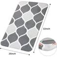 thumbnail image 2 of Bathroom Rug 32x20, Soft Absorbent Microfiber Bath Rug, Non-Slip Quick Dry Bath Carpet, Machine Washable Bathroom Accessories, Floor Décor Bathmat for Bathroom, Tub and Shower, Grey Wave Pattern, 2 of 6