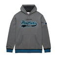 thumbnail image 2 of Men's Mitchell & Ness  Heather Gray Carolina Panthers Vintage Logo Snow Washed Fleece Pullover Hoodie, 2 of 5