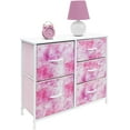thumbnail image 4 of Sorbus 5 Drawer Bedroom Chest Dresser and TV Stand, Pastel Collection Tie-Dye Pink, 4 of 7
