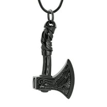 Thor Axe Urn Necklace for Ashes for Women Men Viking Axe Memorial Pendant Urn Necklace for Loved One Ashes Holder