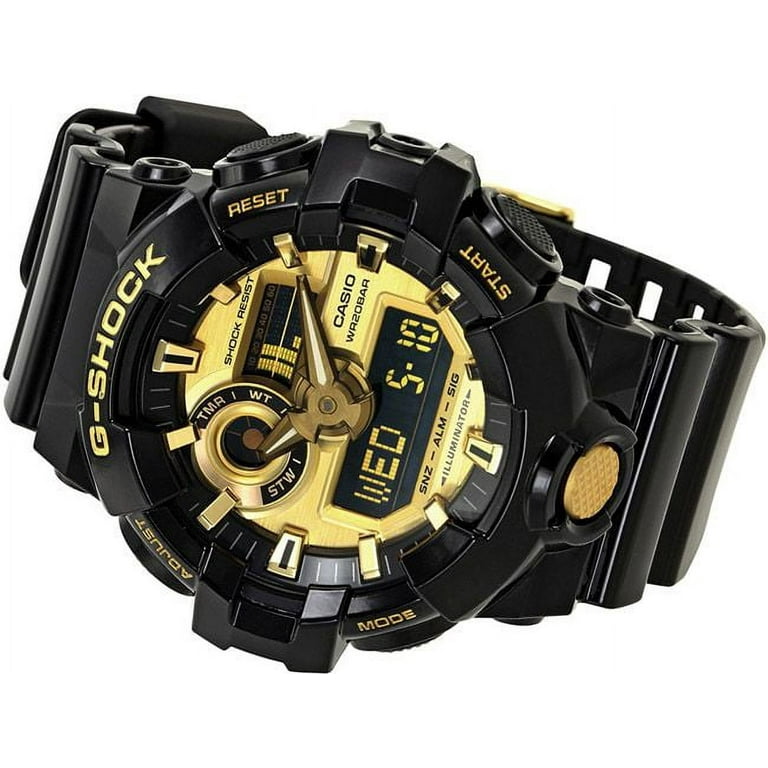 Men\'s Quartz Watch Shock Rubber GA710GB-1A Sport Casio G Black