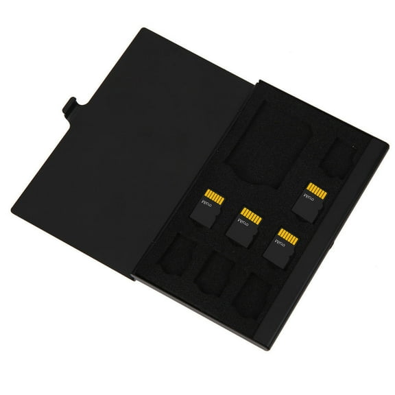ruhuadgb Aluminum Alloy Rectangle 1 SD 12 TF Memory Card Holder Case Protect Storage Box