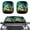 Aurora Borealis Wolf, variant on Pzuqiu Car Windshield Sun Shade with Blue Lightning Skull, Two Piece Set for Vehicle Sun Protection and Interior Cooling