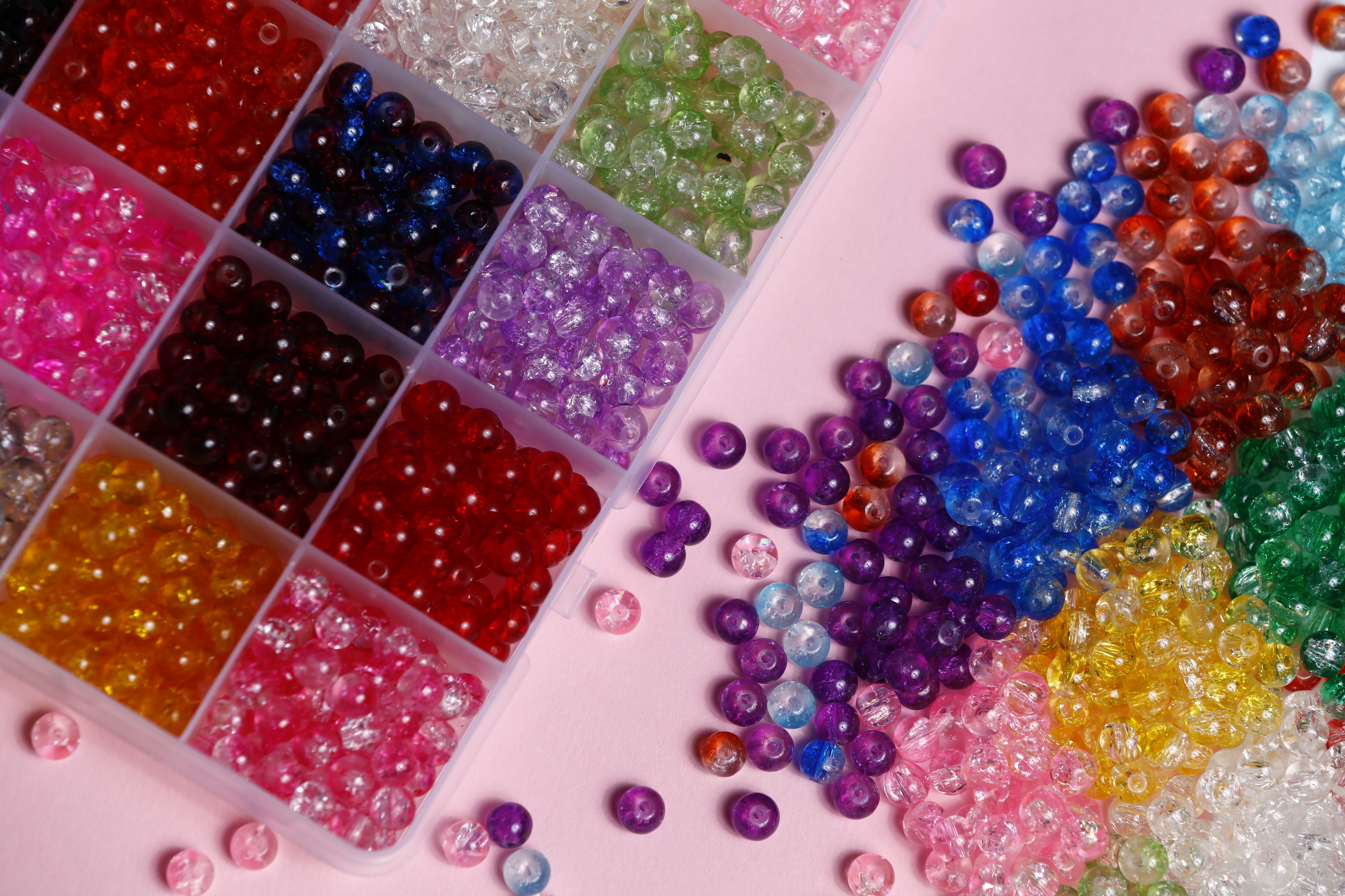 Incraftables Crackle Glass Beads 1100-Piece Jewelry Kit photo 8